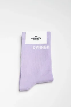 COPENHAGEN STUDIOS Socken-Cph Socks 1 Cotton Blend Lavender/White