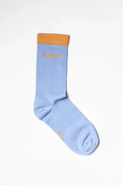 COPENHAGEN STUDIOS Socken-Cph Socks 2 Cotton Blend Hellblau/Orange