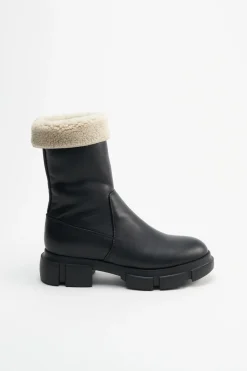 COPENHAGEN STUDIOS Stiefel-Cph668 Vegan Teddy Nappa Schwarz