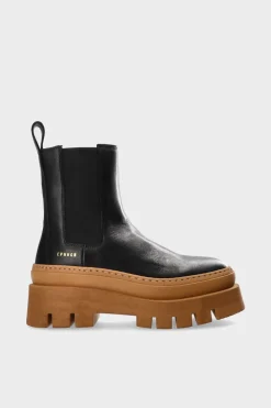 COPENHAGEN STUDIOS Stiefel-Cph686 Vitello Schwarz/Cognac