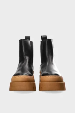 COPENHAGEN STUDIOS Stiefel-Cph686 Vitello Schwarz/Cognac