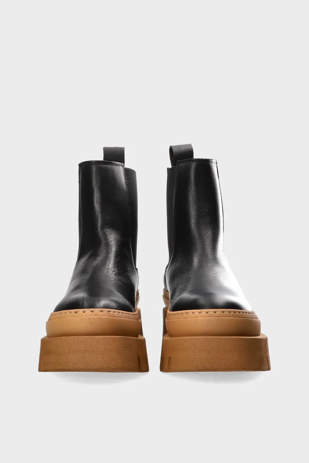 COPENHAGEN STUDIOS Stiefel-Cph686 Vitello Schwarz/Cognac