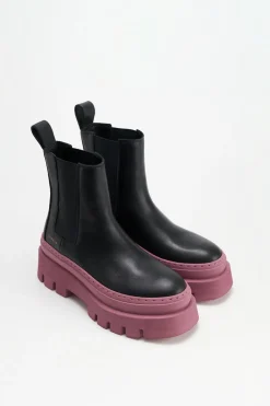 COPENHAGEN STUDIOS Stiefel-Cph686 Vitello Schwarz/Fuchsia