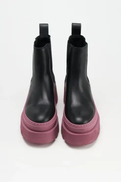 COPENHAGEN STUDIOS Stiefel-Cph686 Vitello Schwarz/Fuchsia