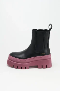 COPENHAGEN STUDIOS Stiefel-Cph686 Vitello Schwarz/Fuchsia