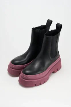 COPENHAGEN STUDIOS Stiefel-Cph686 Vitello Schwarz/Fuchsia
