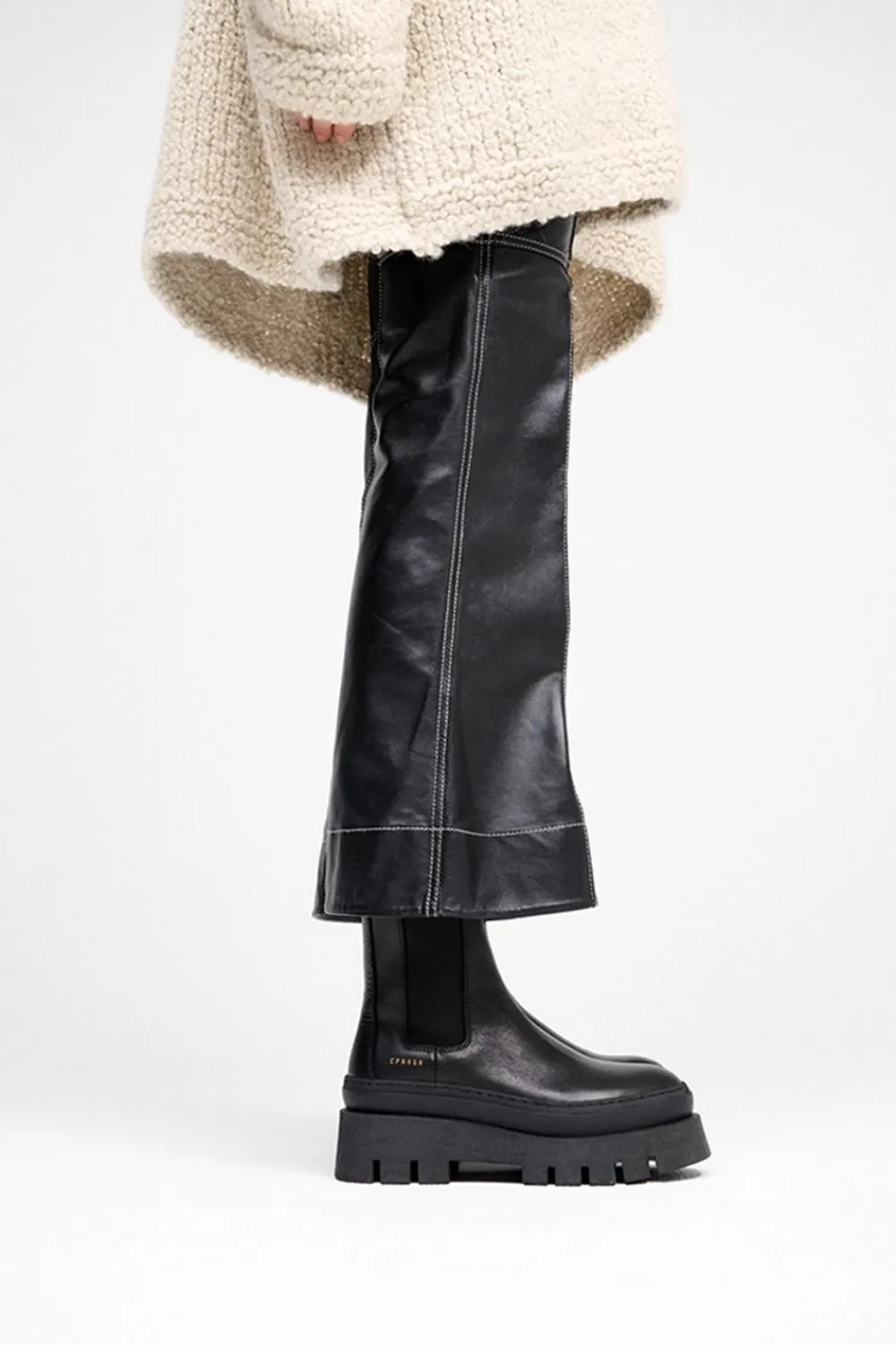 COPENHAGEN STUDIOS Stiefel-Cph686 Vitello Schwarz Schwarz