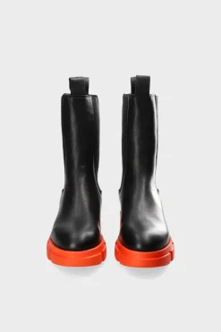 COPENHAGEN STUDIOS Stiefel-Cph500 Vitello Schwarz/Orange