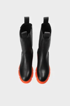 COPENHAGEN STUDIOS Stiefel-Cph500 Vitello Schwarz/Orange