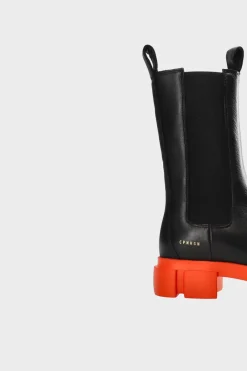 COPENHAGEN STUDIOS Stiefel-Cph500 Vitello Schwarz/Orange
