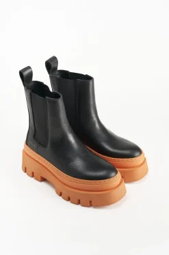 COPENHAGEN STUDIOS Stiefel-Cph686 Vitello Schwarz/Orange