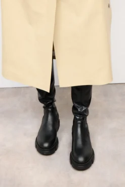 COPENHAGEN STUDIOS Stiefel-Cph556 Vitello/Vegan Stretch Schwarz