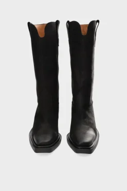 COPENHAGEN STUDIOS Westernstiefel-Cph283 Waxed Nabuc Schwarz