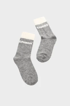 COPENHAGEN STUDIOS Socken-Cph Wool Socks 2 Wool Mix Light Grey