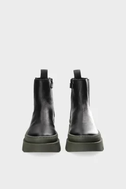 COPENHAGEN STUDIOS Stiefel-Cph686K Vitello Schwarz Grun